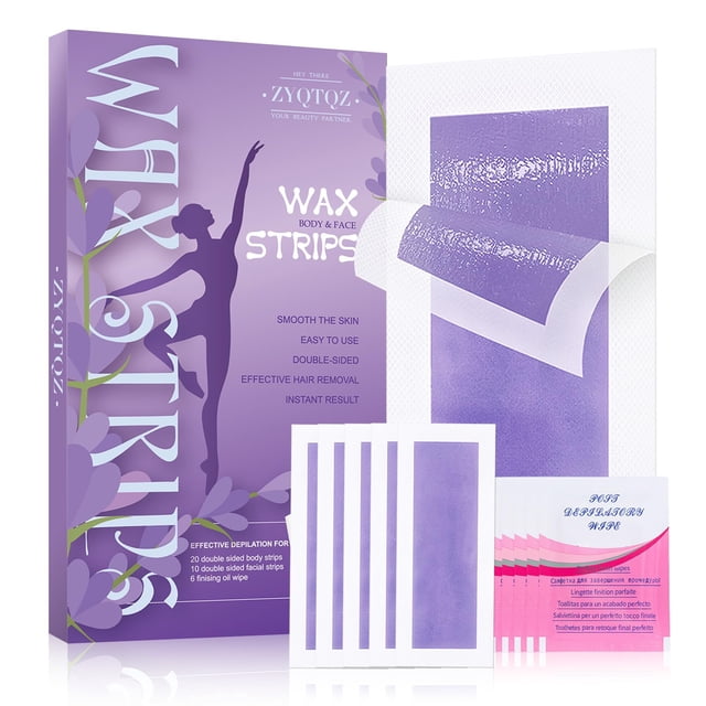 Kit de tiras de cera ZYQTQZ para depilación, 60 unidades, para mujeres y hombres