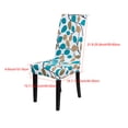 thumbnail image 4 of Unique Bargains Stretch Washable Dining Chair Cover Set Blue and Brown, 4 of 8