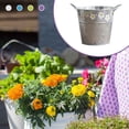 thumbnail image 4 of Tongina Delicate Flower Pot Vintage Chrysanthemum Embossed Garden Metal Tin Bucket Planter Pots with Handle Retro Home Decoration, 4 of 7