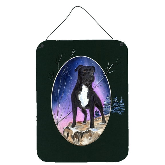 Caroline's Treasures SS8072DS1216 Staffie Wall or Door Hanging Prints, 12x16, multicolor