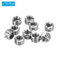 thumbnail image 3 of Uxcell Thread Adapters Sleeve Reducing Nut M6*1 Male to M4*0.7 Female Repairing Insert Nut Screw Reducer 4mm 10 Pcs, 3 of 6