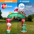thumbnail image 3 of Firstness 8ft Christmas Inflatables Archway Christmas Blow ups Arch Xmas Outdoor Decoration with LED Lights, 3 of 11
