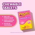 thumbnail image 4 of (3 pack) Pepto Bismol Chewable Tablets, Upset Stomach and Anti Diarrheal Relief, 30 Count, 4 of 8