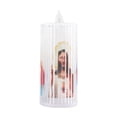 thumbnail image 4 of YANHAIGONG LED Prayer flameless Candles, Jesus LED Pillar Candle Battery Operated, Realistic Fake Electronic Candles for Jesus Saints Religious Decoration, LED Flickering Pillar Candles, 4 of 7