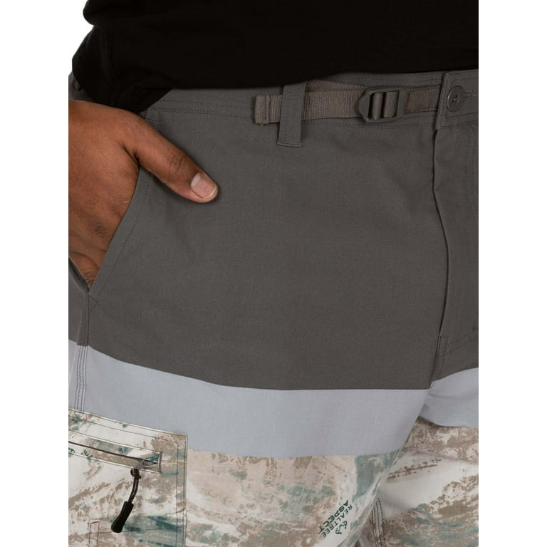 Realtree Men's Performance Hybrid Fishing Shorts, Size: Medium (32/34), Gray