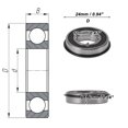 thumbnail image 4 of Rodamientos de bolas de ranura profunda 6901NR2RS de Unique Bargains 12x24x6mm P6 con doble sello de goma lubricado 1 Pc para ruedas de coche, scooter, patineta, universal, negro, 4 of 6