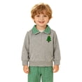 thumbnail image 6 of Quealent Toddler Baby Boys Christmas Outfits Long Sleeve Embroidery Sweatshirt Gingham Plaid Pants Two Piece Smocked Clothes (Light Green, 18-24 Months), 6 of 8