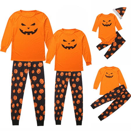 Halloween Family Matching Pajamas Set Adult Kid Baby Sleepwear Nightwear Suit