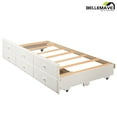 thumbnail image 4 of Trundle Bunk Bed Twin over Twin, Twin Bunk Beds with Trundle Bed, Bunk Bed with Storage Drawers, Wood Bunk Bed with Ladder, Guardrail, Convertible Into 2 Platform Beds, Espresso, 4 of 12