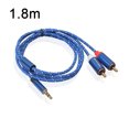 thumbnail image 1 of Puerto de aleación de aluminio Adaptador de 3,5 mm a 2RCA Teléfono a amplificadores Mezclador de audio Subwoofer Cable de audio AUX de cine en casa Inevent PJ7092-03, 1 of 6