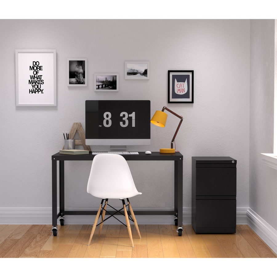 Lorell Mobile File Pedestal Steel, 15 inch x 20 inch x 27.8 inch, Black
