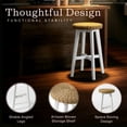 thumbnail image 2 of Alaterre Furniture Calais 24in Round Barstools Set of 2 with Woven Seats, White, 2 of 6