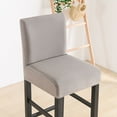 thumbnail image 2 of Stretch Bar Stool Covers, Soft Barstool Slipcover Elastic Spandex Furniture Chair Seat Cover with Elastic Bottom Dining Chair Covers Machine Washable for Living Room-Purple-Set of 2, 2 of 8