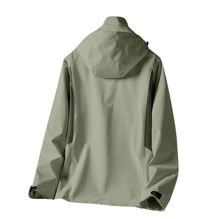 Fengqque Men's Outdoor Waterproof Jacket Lightweight Windproof
