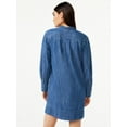 thumbnail image 3 of Free Assembly Women's Shift Mini Dress with Blouson Sleeves, 3 of 6