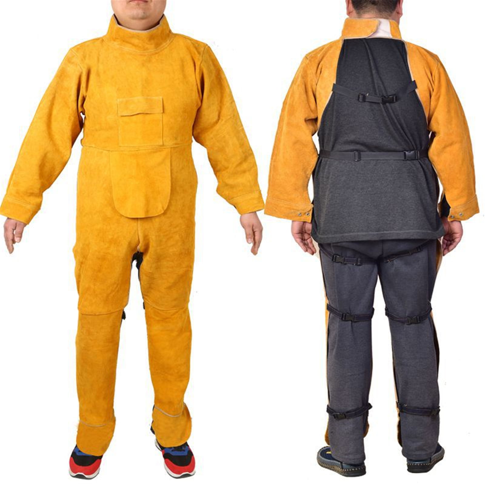 New Cowhide Welding Protective Clothes Thermal Insulation Protection Suit 