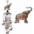 thumbnail image 1 of Campanas de viento de elefante, decoración de campanillas de viento de cobre zootop con 1 cuenta de la suerte, campanillas de viento para decoración colgante de jardín y patio, 1 of 5