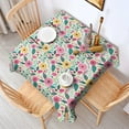 thumbnail image 2 of Pioneer Flower Floral Print Pattern Square Tablecloth,Waterproof Square Table Cover,Wipeable Spillproof Washable Table Cover for Home Kitchen Party Decor 60"x60"(152x152cm), 2 of 6
