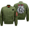 thumbnail image 4 of Chaqueta de bombardero con cremallera gruesa para hombre, ropa de otoño, estilo militar, táctica, de la Fuerza Aérea, estilo hip hop, 4 of 4