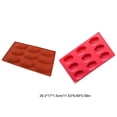 thumbnail image 4 of Bearachild Molde de autoensamblaje para hornear pasteles de silicona con forma de concha de 9 cavidades, postre, Fondant, pudín, Mousse, Herramientas y accesorios para hornear Rojo oscuro, 4 of 6