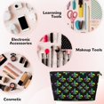 thumbnail image 4 of Mardi Pattern Small Purse Organizer Zipper Cosmetic Handbag Tote Pouch For Women, 4 of 7
