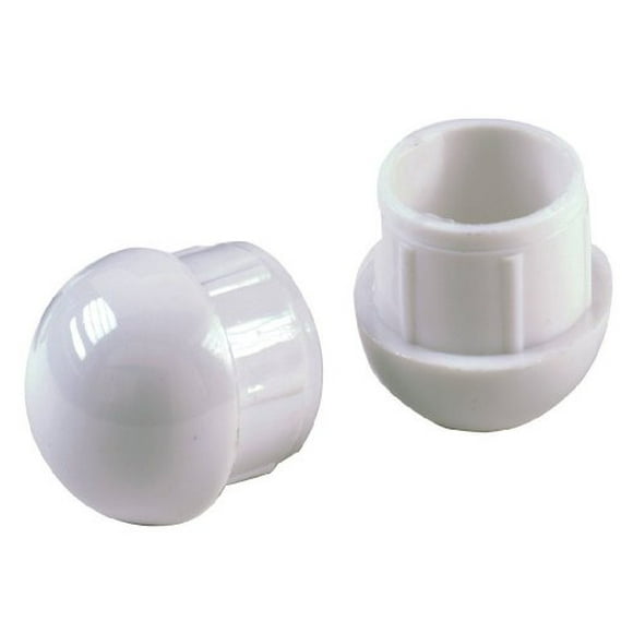 Shepherd Hardware 3015 Round Internal Patio Furniture Dome Insert Tips, 1-Inch, 4-Pack, White