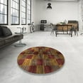 thumbnail image 3 of Ahgly Company Indoor Rectangle Abstract Saffron Red Checkered Area Rugs, 7' x 9', 3 of 6