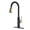 Black and Gold, variant on Sumerain Pull-Down Kitchen Faucet with Sprayer, Single Handle, Includes Deck Plate, Brushed Nickel