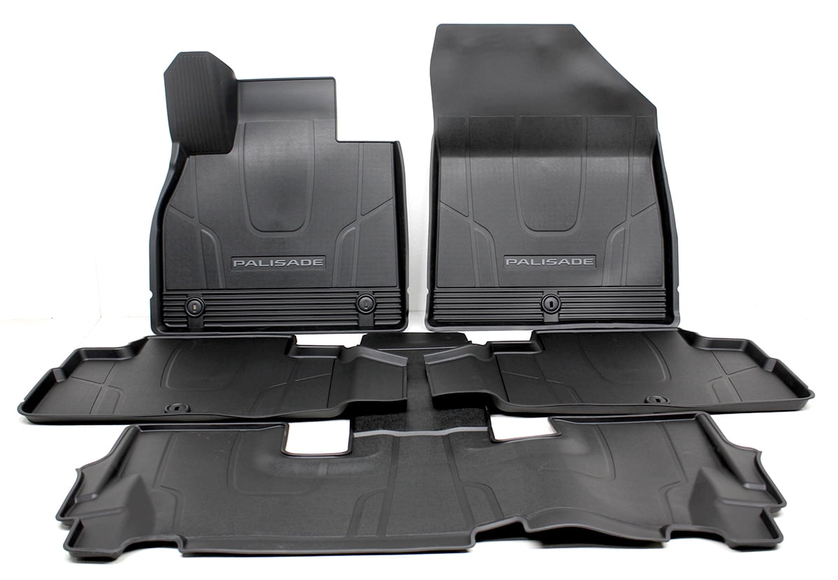 S8F13AU100 OEM Black 5pc All Season Fitted Floor Mat Set For Hyundai Palisade