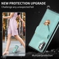 thumbnail image 3 of Crossbody Wallet Women Case for Samsung Note 10,[RFID Blocking] Credit Card Holder with Should Strap,Premium PU Leather Purse Metal Buckle Folio Flip Cover for Samsung Galaxy Note 10, Green, 3 of 8