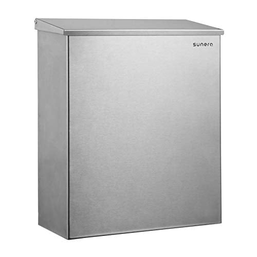Commercial Sanitary Napkin Receptacle Bin Wall Mount Feminine Hygiene Products Tampon & Waste Disposal Container 304 Stainless Steel Amercian Standard Brush Finish$$Beauty, Personal Care, & Hygiene