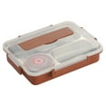 thumbnail image 1 of Lunch Box Stainless Steel Leak-Proof Food Case Heat Food Case Insulation Meal Storage Container, Brown, L, 1 of 8