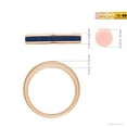 thumbnail image 5 of ANGARA Natural Channel Set Square Sapphire Half Eternity Ring in 14K Rose Gold for Women (Size-2mm) | September Birthstone, Birthday, Anniversary, Jewelry Gift for Women | Natural Blue Sapphire Ring, 5 of 9