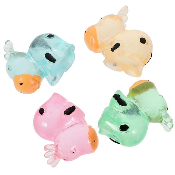 MLINS  8 Pcs Luminous Cow Figurines Animal Cake Toppers Glow-in-the-dark Little