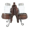 thumbnail image 3 of Country Western Cowboy Horse Saddle Silver Conchos Salt Pepper Shakers Holder, 3 of 7