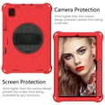 thumbnail image 2 of Dteck Case for Samsung Galaxy Tab A7 10.4-inch T500 T505 (2020 Released) ,Shockproof Rubber Hybrid EVA Kids Friendly Protection Hand Pull 360 Rotatable Hard Built-in Kickstand Cover,Red+Black, 2 of 5