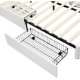 thumbnail image 4 of Upholstered Bed with LED Lights and USB Charging, Queen Size Storage Bed Platform Frame with Headboard and 4 Drawers for Bedroom, No Spring Box Required, 4 of 9