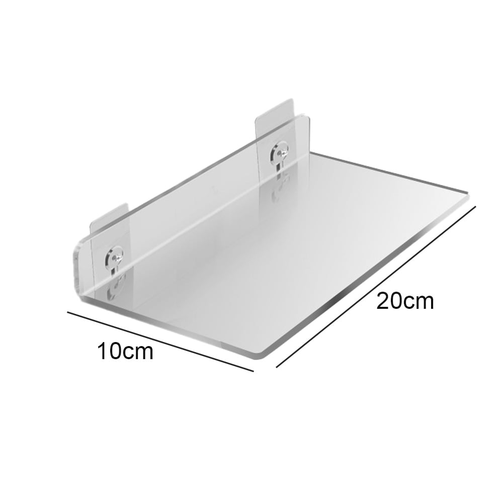 Floating Shelf No Drill Adhesive Wall Shelf Set of 2, Floating Shelves  Damage-Free Expand Wall Space for Living Room, Bathroom, Gaming Room,  Office - 20*10cm 