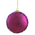thumbnail image 2 of 4" Mary and Baby Jesus Sequin Religious Christmas Glass Disc Ornament, 2 of 5