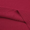 thumbnail image 4 of Unique Bargains Pure Cotton Soft Cable Knit Throw Blanket Red 70" x 78", 4 of 7