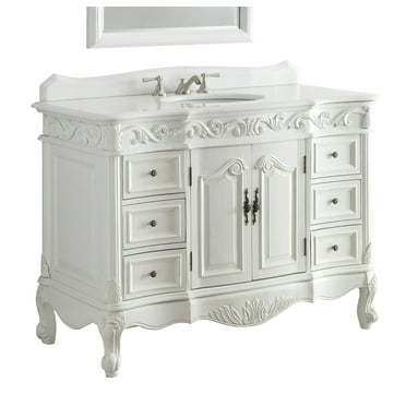 48 Inch Antique White Traditional Style Single Sink Beckham Bathroom Vanity