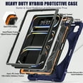 thumbnail image 4 of Allytechgroup Shockproof Case for Apple iPad Pro 13 Inch Case M4 2024, Kickstand Hand Strap Shoulder Strap Rugged Case Kids Friendly Bumper Shockproof Case for iPad Pro 13" 2024,Navyblue, 4 of 9