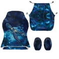 thumbnail image 4 of Whosucclay Galaxy Turtle Flower Print Gaming Chair Covers, Stretchable Computer Chair Slipcovers Cover Stretchable Elastic Machine Washable of Computer Game Office Chairs Cover, 4 of 8
