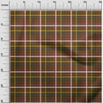 thumbnail image 2 of oneOone Polyester Lycra Chocolate Brown Fabric Madras Check Craft Projects Decor Fabric Printed By The Yard 56 Inch Wide, 2 of 4