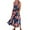 Red, variant on Women's Breathable Summer Dress Sleeveless Cotton Linen Sundress with Patriotic Print, Casual Pocket Design for Outdoor Wear,Blue L