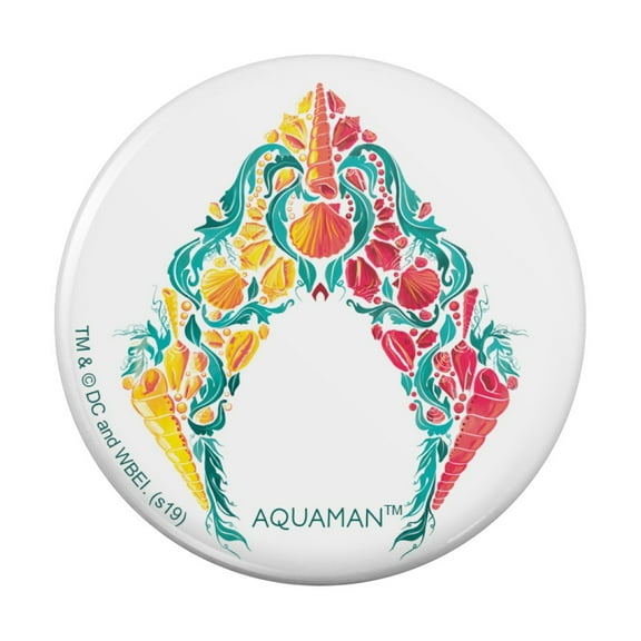 Aquaman Movie Aquaman Sea Shells Logo Pinback Button Pin