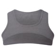 thumbnail image 6 of Manyakai Men's Sleeveless Gym Workout Muscle Half Tank Top Bodybuilding Fitness Crop Top Shirt Grey L, 6 of 6