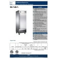 thumbnail image 3 of Heavy Duty 23 cu ft Commercial Solid Stainless Steel Reach-In Refrigerator (1 Door), 3 of 8