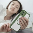thumbnail image 6 of Case for iPhone 11,Full-Body Rugged Carbon Fibre Protective Clear Back Hybrid Magnetic with Wireless Charge Shockproof Protector Phone Case for iPhone 11,6.1 inch 2019 (Green), 6 of 18