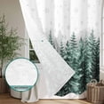 thumbnail image 6 of Green Christmas Shower Curtain - Water Repellent Fabric Shower Curtains Washable, Winter Xmas Trees Snowflakes Rustic Decorative Polyester Cloth Bathroom Curtains Modern Bath Decor 72"x72", 6 of 8